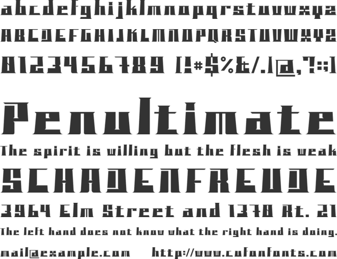 BLOCKO typeface font preview