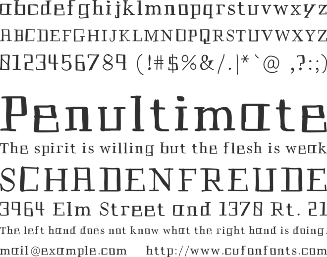 Historian font preview