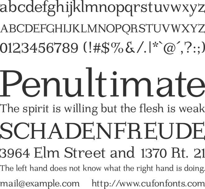 Imperium Serif font preview