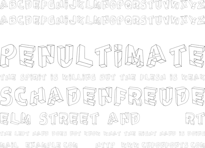 Perspectivo Dis tfb font preview