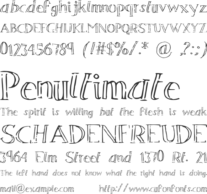 SevenMagpies font preview