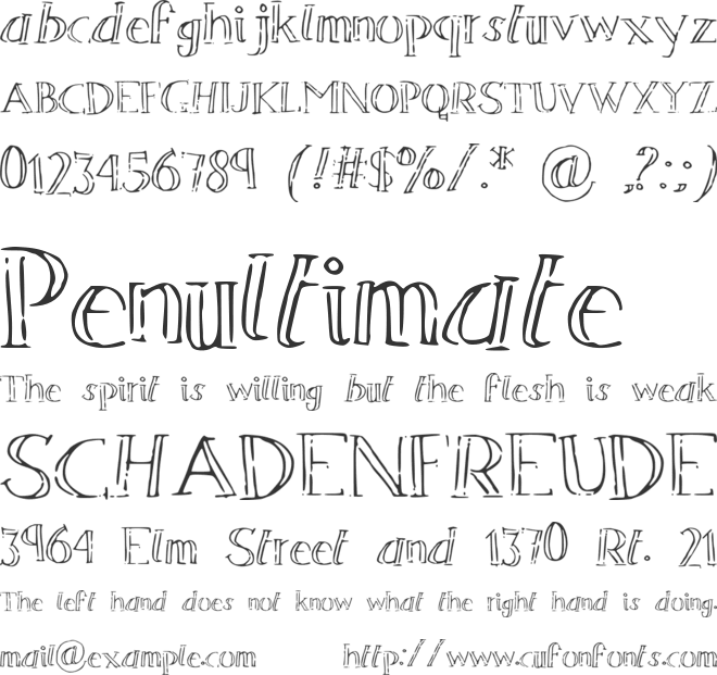 SevenMagpies font preview