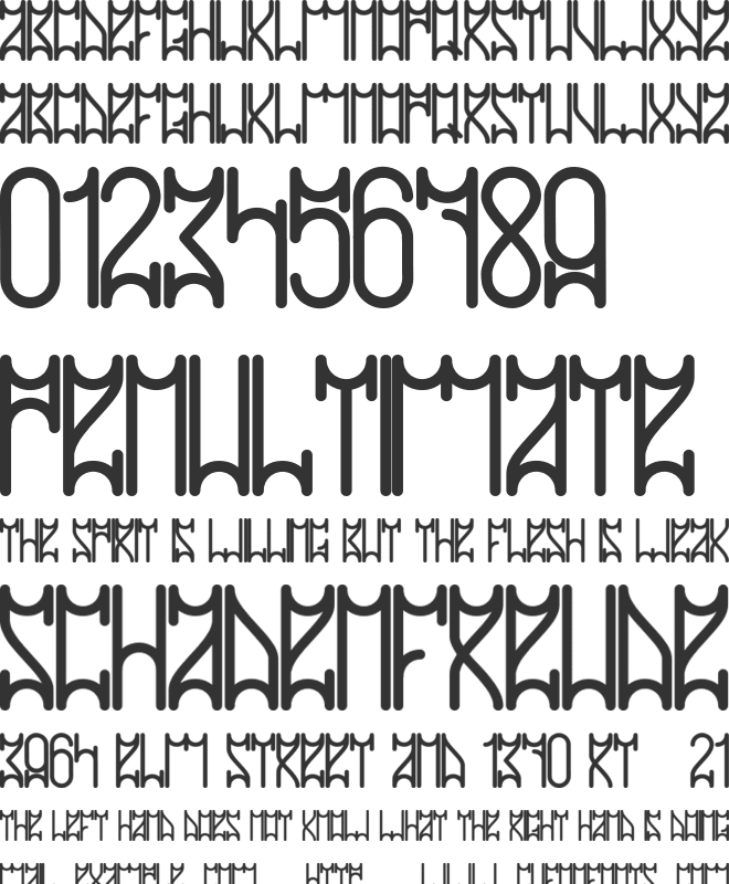 Warriorz73 font preview