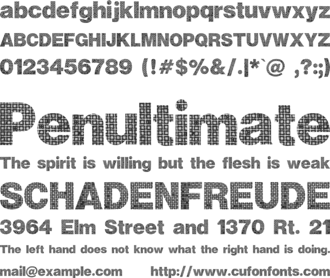 Plaid font preview