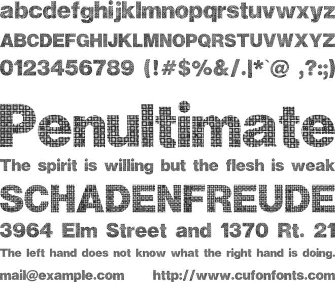 Plaid font preview