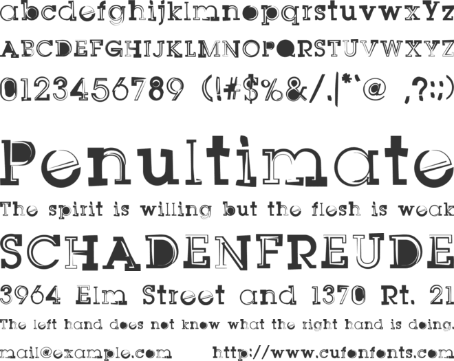 SqSerifOne font preview
