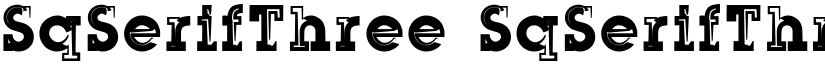 SqSerifThree SqSerifThree font
