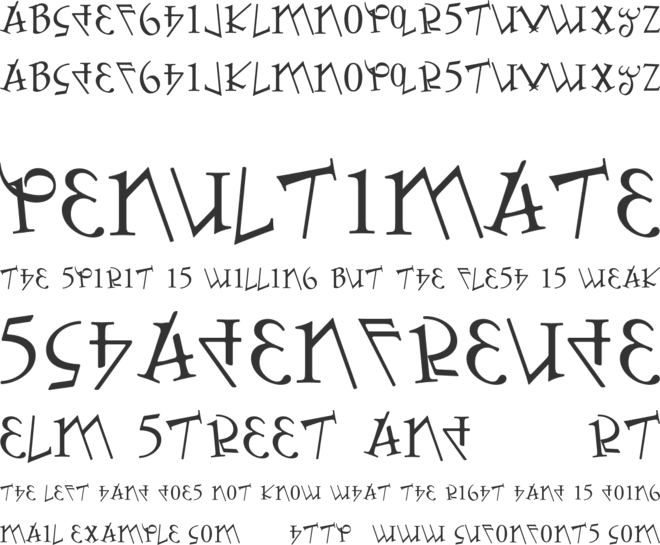 Numbafont font preview