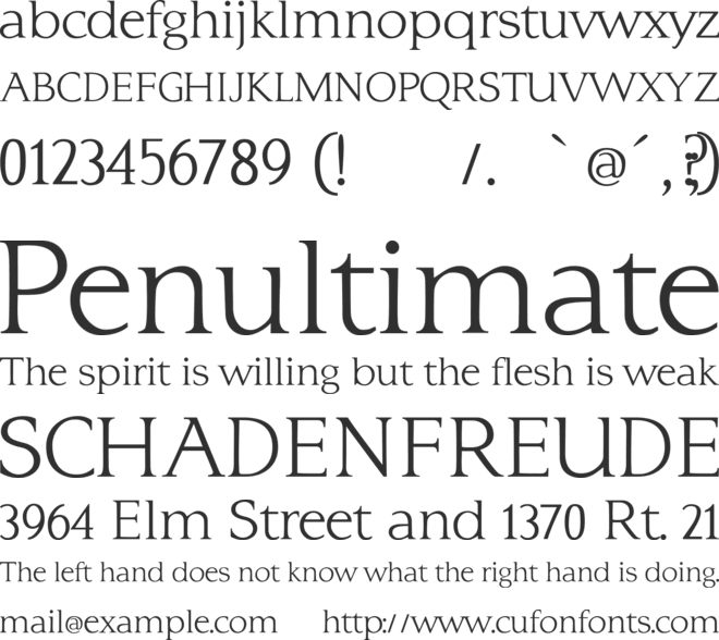 Typo 3 font preview