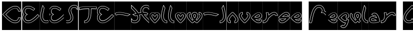 CELESTE-Hollow-Inverse Regular font
