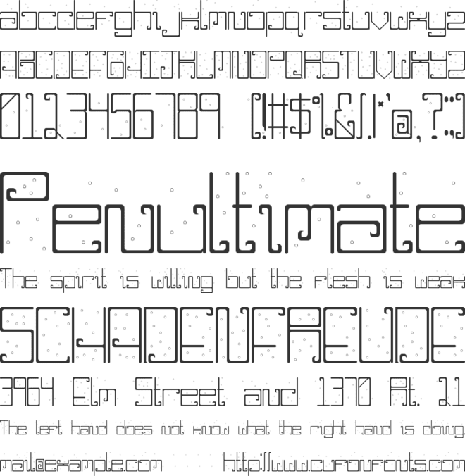 My Misha font preview