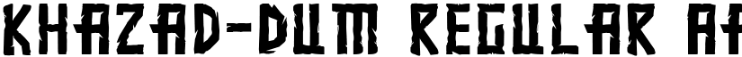 Khazad-Dum Regular font