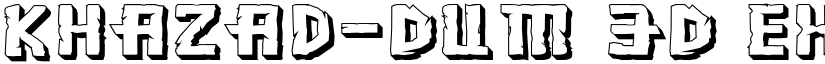 Khazad-Dum 3D Expanded Expanded font