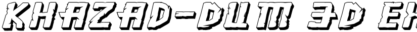 Khazad-Dum 3D Expanded Italic Expanded Italic font