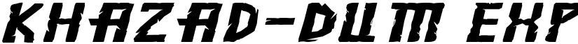 Khazad-Dum Expanded Italic Expanded Italic font
