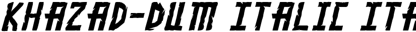 Khazad-Dum Italic Italic font