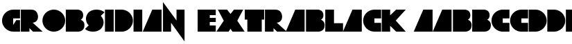 Grobsidian ExtraBlack font