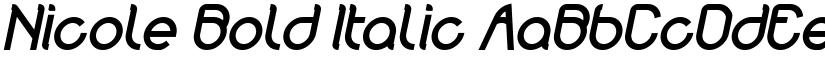 Nicole Bold Italic font