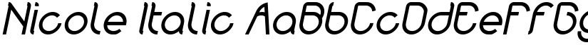 Nicole Italic font