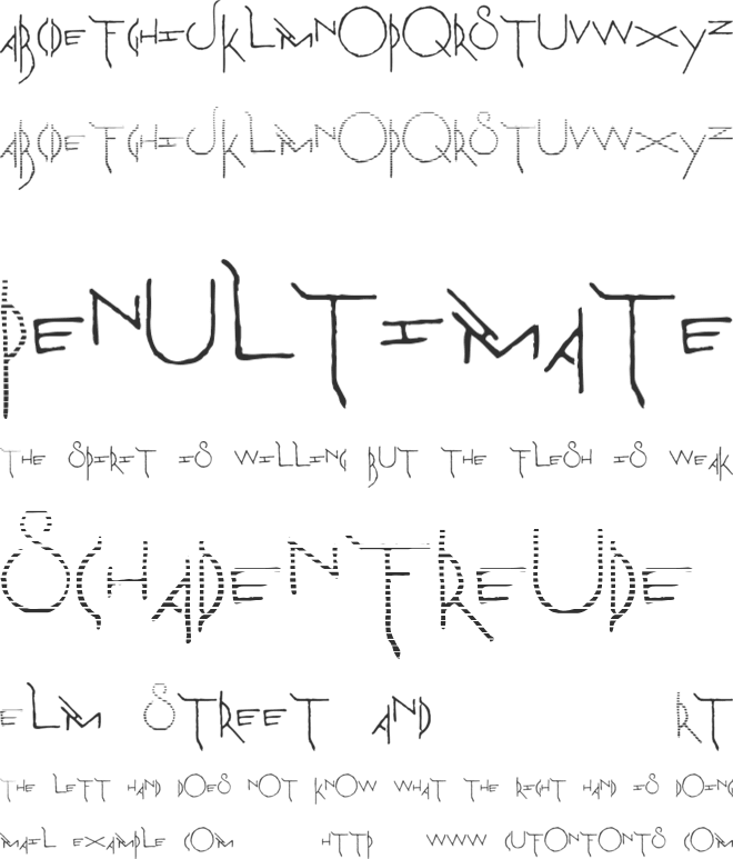 The Martian Chronicles font preview
