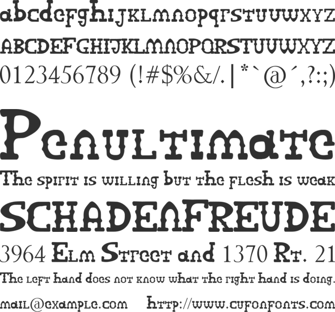 ARCUTYPE SV font preview