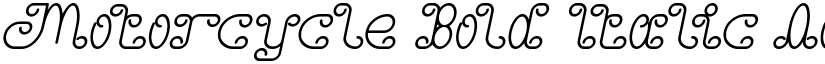 Motorcycle Bold Italic font