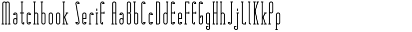 Matchbook Serif font