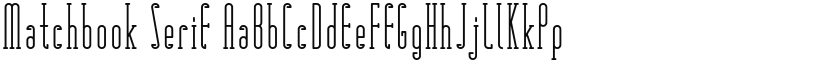 Matchbook Serif font download