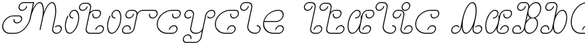 Motorcycle Italic font