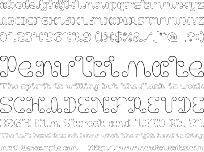 Motorcycle font preview