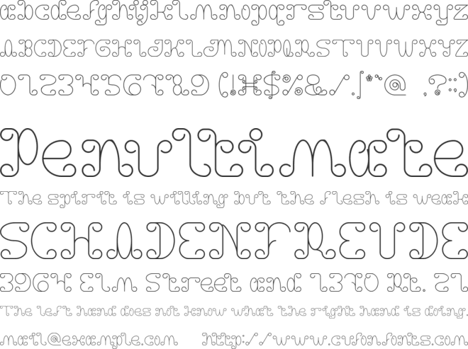 Motorcycle font preview