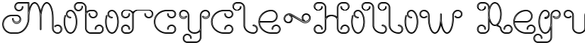 Motorcycle-Hollow Regular font