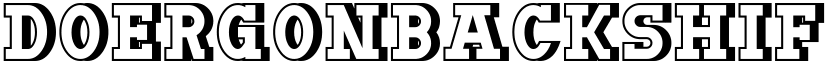 DoergonBackshift font