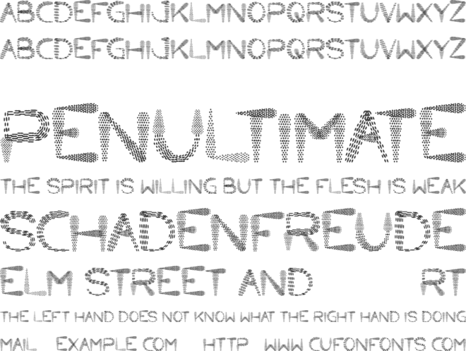 Little Ant font preview