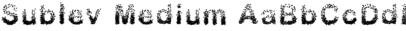 Sublev Medium font
