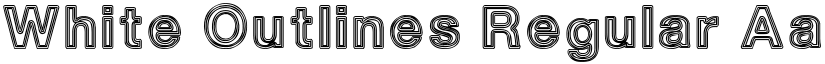 White Outlines Regular font