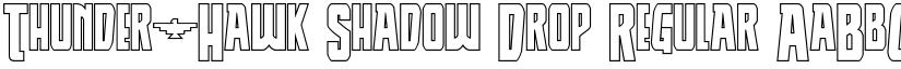 Thunder-Hawk Shadow Drop Regular font