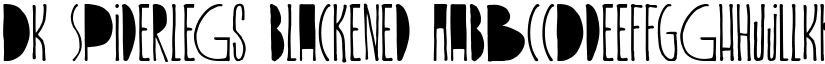DK Spiderlegs Blackened font