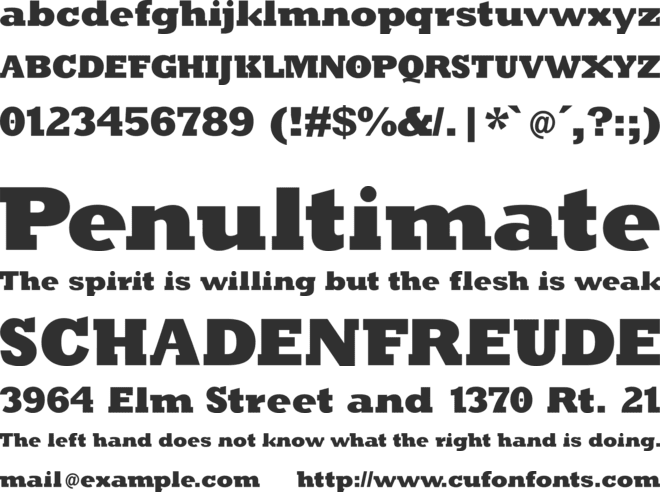 Klein Slabserif font preview