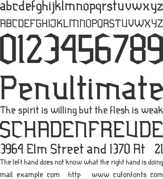 Jubiaco font preview