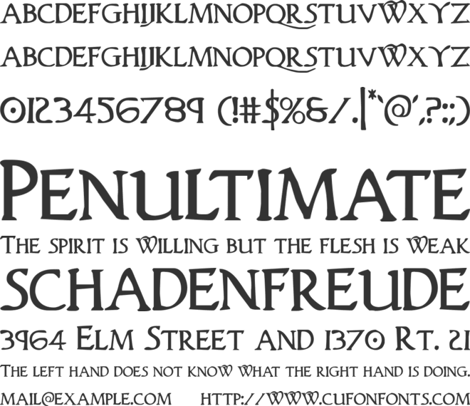 Woodgod font preview