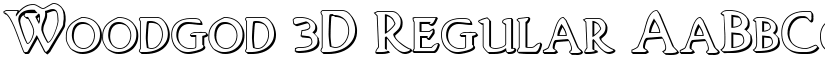 Woodgod 3D Regular font