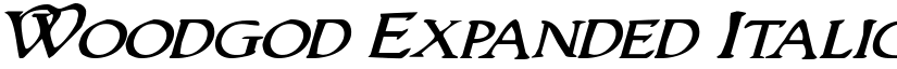 Woodgod Expanded Italic Expanded Italic font