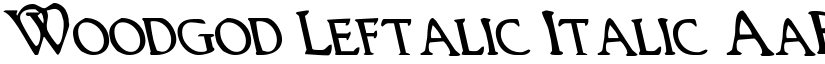 Woodgod Leftalic Italic font