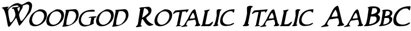 Woodgod Rotalic Italic font