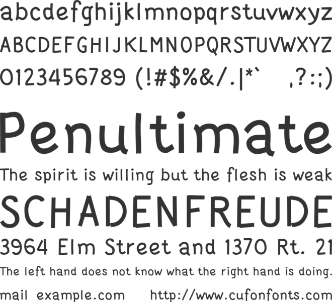 Wortellina font preview