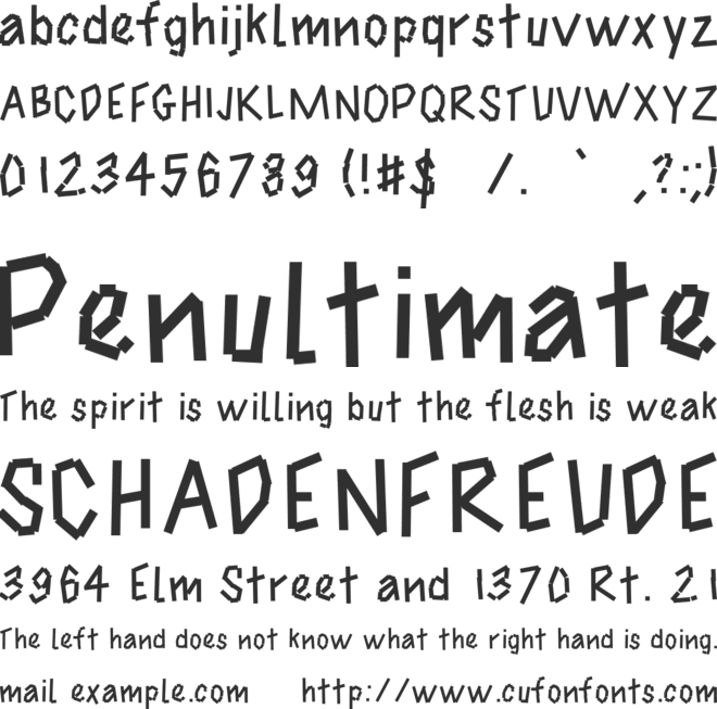 Collage font preview