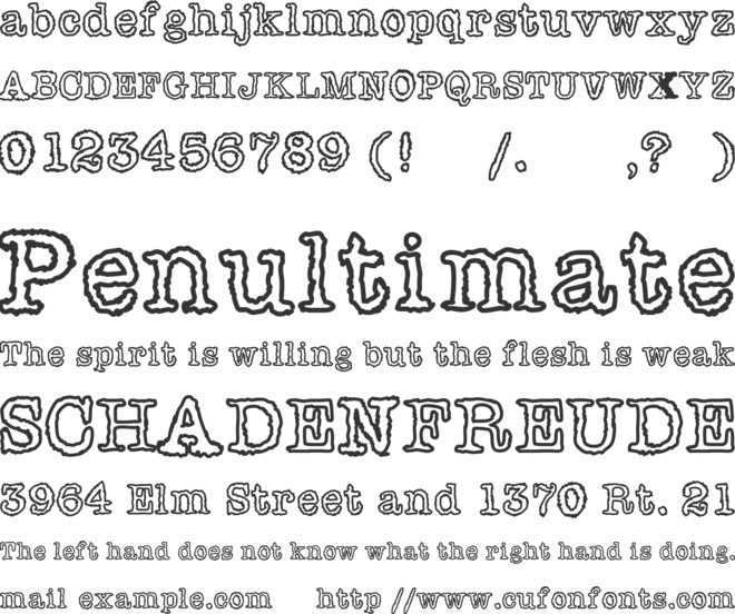 Shiverforyou font preview