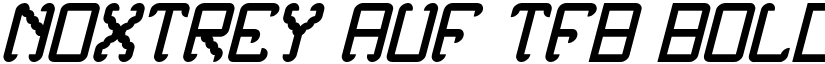 Noxtrey Auf tfb bold Italic font