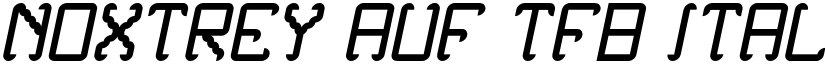 Noxtrey Auf tfb Italic font